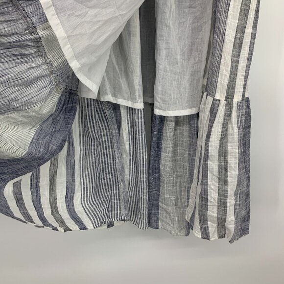 Angie Skirt Blue White Stripe Maxi Pull On Lined Boho NWT - Picture 8 of 11